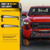 Nilight Bull Bar with Light fits 2003-2008 Honda Pilot, 2006-2015 Honda Ridgeline, 2001-2006 Acura MDX Front Bumper Grille Brush Push Guard with Skid Plate Licence Plate Hole Black(Toyota Tacoma 2024+)