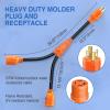 Nilight Dryer Adapter Cord 30 Amp to 30 Amp 3 Prong 125V 3750 Watt Pure Copper Old Dryer Outlet to New Dryer Plug Conversion Heavy Duty 10 Gauge Wire 10-30P to 14-30R 30M/30F(L14-30P to 2 L14-30R)