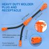 Nilight Dryer Adapter Cord 30 Amp to 30 Amp 3 Prong 125V 3750 Watt Pure Copper Old Dryer Outlet to New Dryer Plug Conversion Heavy Duty 10 Gauge Wire 10-30P to 14-30R 30M/30F(50M/15F Y Splitter)