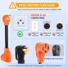 Nilight Dryer Adapter Cord 30 Amp to 30 Amp 3 Prong 125V 3750 Watt Pure Copper Old Dryer Outlet to New Dryer Plug Conversion Heavy Duty 10 Gauge Wire 10-30P to 14-30R 30M/30F(Welder plug to EV)