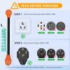 Nilight Dryer Adapter Cord 30 Amp to 30 Amp 3 Prong 125V 3750 Watt Pure Copper Old Dryer Outlet to New Dryer Plug Conversion Heavy Duty 10 Gauge Wire 10-30P to 14-30R 30M/30F(10-30P to 14-30R w/Ground Wire)