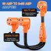 Nilight Dryer Adapter Cord 30 Amp to 30 Amp 3 Prong 125V 3750 Watt Pure Copper Old Dryer Outlet to New Dryer Plug Conversion Heavy Duty 10 Gauge Wire 10-30P to 14-30R 30M/30F(30M/30F Y Splitter)