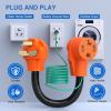 Nilight Dryer Adapter Cord 30 Amp to 30 Amp 3 Prong 125V 3750 Watt Pure Copper Old Dryer Outlet to New Dryer Plug Conversion Heavy Duty 10 Gauge Wire 10-30P to 14-30R 30M/30F(10-30P to 14-30R w/Ground Wire)