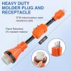Nilight Dryer Adapter Cord 30 Amp to 30 Amp 3 Prong 125V 3750 Watt Pure Copper Old Dryer Outlet to New Dryer Plug Conversion Heavy Duty 10 Gauge Wire 10-30P to 14-30R 30M/30F(15M/50F Locking w/ Circuit Breaker)