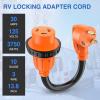 Nilight Dryer Adapter Cord 30 Amp to 30 Amp 3 Prong 125V 3750 Watt Pure Copper Old Dryer Outlet to New Dryer Plug Conversion Heavy Duty 10 Gauge Wire 10-30P to 14-30R 30M/30F(30M/30F Locking)