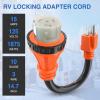 Nilight Dryer Adapter Cord 30 Amp to 30 Amp 3 Prong 125V 3750 Watt Pure Copper Old Dryer Outlet to New Dryer Plug Conversion Heavy Duty 10 Gauge Wire 10-30P to 14-30R 30M/30F(Orange)