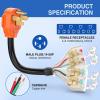 Nilight Dryer Adapter Cord 30 Amp to 30 Amp 3 Prong 125V 3750 Watt Pure Copper Old Dryer Outlet to New Dryer Plug Conversion Heavy Duty 10 Gauge Wire 10-30P to 14-30R 30M/30F(14-50P to 5-15R/5-20R 4Prong)