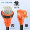Nilight Dryer Adapter Cord 30 Amp to 30 Amp 3 Prong 125V 3750 Watt Pure Copper Old Dryer Outlet to New Dryer Plug Conversion Heavy Duty 10 Gauge Wire 10-30P to 14-30R 30M/30F(30M/50F Locking w/ Circuit Breaker)