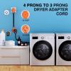 Nilight Dryer Adapter Cord 30 Amp to 30 Amp 3 Prong 125V 3750 Watt Pure Copper Old Dryer Outlet to New Dryer Plug Conversion Heavy Duty 10 Gauge Wire 10-30P to 14-30R 30M/30F(14-30P to 10-30R)