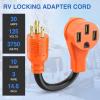 Nilight Dryer Adapter Cord 30 Amp to 30 Amp 3 Prong 125V 3750 Watt Pure Copper Old Dryer Outlet to New Dryer Plug Conversion Heavy Duty 10 Gauge Wire 10-30P to 14-30R 30M/30F(30M Locking 3Pin/50F)
