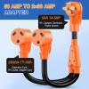 Nilight Dryer Adapter Cord 30 Amp to 30 Amp 3 Prong 125V 3750 Watt Pure Copper Old Dryer Outlet to New Dryer Plug Conversion Heavy Duty 10 Gauge Wire 10-30P to 14-30R 30M/30F(50M/30F Y Splitter)