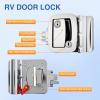 Nilight RV Door Lock Replacement with Paddle Deadbolt 100% Zinc Alloy Entry Locks Handle Latch 4 Keys Heavy Duty Enclosed Camping Locking Kit Fits RVs Campers Travel Trailers Horse Cargo Haulers(Chrome)