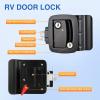 Nilight RV Door Lock Replacement with Paddle Deadbolt 100% Zinc Alloy Entry Locks Handle Latch 4 Keys Heavy Duty Enclosed Camping Locking Kit Fits RVs Campers Travel Trailers Horse Cargo Haulers(Black)