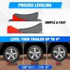 Nilight RV Leveler – 2 Pack Camper Leveling Blocks Ramp Support Dual Axles, Up to 35,000lbs, Fast RV Accessories Leveling System for Travel Trailer, Motorhome – Yellow(Red+Gray)