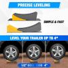 Nilight RV Leveler – 2 Pack Camper Leveling Blocks Ramp Support Dual Axles, Up to 35,000lbs, Fast RV Accessories Leveling System for Travel Trailer, Motorhome – Yellow(Yellow+Gray)