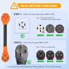 Nilight RV Locking Adapter Cord with Circuit Breaker Overload Protector 15 Amp to 50 Amp Plug 110V Electrical 10 Gauge Wire ETL Listed 5-15P to SS2-50R 15M/50F Weatherproof for RV Camper Caravan Van(New dryer plug to EV)