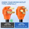 Nilight RV Locking Adapter Cord with Circuit Breaker Overload Protector 15 Amp to 50 Amp Plug 110V Electrical 10 Gauge Wire ETL Listed 5-15P to SS2-50R 15M/50F Weatherproof for RV Camper Caravan Van(Old dryer plug to EV)