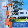 Nilight RV Locking Adapter Cord with Circuit Breaker Overload Protector 15 Amp to 50 Amp Plug 110V Electrical 10 Gauge Wire ETL Listed 5-15P to SS2-50R 15M/50F Weatherproof for RV Camper Caravan Van(15M/50F w/ Circuit Breaker)
