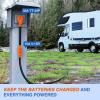 Nilight RV Locking Adapter Cord with Circuit Breaker Overload Protector 15 Amp to 50 Amp Plug 110V Electrical 10 Gauge Wire ETL Listed 5-15P to SS2-50R 15M/50F Weatherproof for RV Camper Caravan Van(30M/15F)