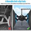 Nilight Wheel Chock Stabilizer, 2PCS X-Chocks Wheel Stabilizer for Travel Trailers, Fits 3″ to 10″ Wheel Gaps, Heavy Duty RV Scissor Tire Locking Chocks for Campers Travel Trailers Trucks