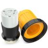 Nilight 50 AMP RV Shore Power Inlet 125/250V Twist Lock Receptacle NEMA SS2-50P ETL Listed Enclosed Lockable Flanged Male Plug for RVs Camper Caravan Motorhome Van(30A Cord Connector Kit)
