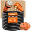 Nilight 50 Amp 25FT RV Locking Extension Cord with Adapter 30Amp to 50Amp 250V Heavy Duty 6/3+8/1 Gauge Pure Copper STW Wire ETL Listed 4 Prong 14-50P SS2-50R 50F/50M Cable Suit for Campers Caravan(50 Amp Locking w/30A Adapter)