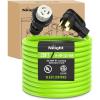 Nilight 50 Amp 25FT RV Locking Extension Cord with Adapter 30Amp to 50Amp 250V Heavy Duty 6/3+8/1 Gauge Pure Copper STW Wire ETL Listed 4 Prong 14-50P SS2-50R 50F/50M Cable Suit for Campers Caravan(50 Amp Locking Green)