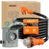 Nilight 50 Amp 25FT RV Locking Extension Cord with Adapter 30Amp to 50Amp 250V Heavy Duty 6/3+8/1 Gauge Pure Copper STW Wire ETL Listed 4 Prong 14-50P SS2-50R 50F/50M Cable Suit for Campers Caravan(50Amp generator cord w/Inlet Box)