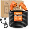 Nilight 50 Amp 25FT RV Locking Extension Cord with Adapter 30Amp to 50Amp 250V Heavy Duty 6/3+8/1 Gauge Pure Copper STW Wire ETL Listed 4 Prong 14-50P SS2-50R 50F/50M Cable Suit for Campers Caravan(50F/50M)