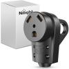 Nilight 50 Amp RV Male Replacement Plug 125/250 Volt Heavy Duty Receptacle with Handle ETL Listed NEMA 14-50P for Camper Caravan Motorhome Van Trailer(Black)
