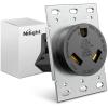 Nilight 50AMP RV EV Power Outlet Box 125/250V NEMA 14-50R Receptacle Heavy Duty Pre-drilled ETL Listed Enclosed Lockable Box Waterproof for Camper Caravan Motorhome Van(30A Outlet Panel)