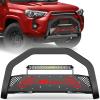 Nilight Bull Bar with Light fits 2003-2008 Honda Pilot, 2006-2015 Honda Ridgeline, 2001-2006 Acura MDX Front Bumper Grille Brush Push Guard with Skid Plate Licence Plate Hole Black(Toyota 4Runner 2010-2024)