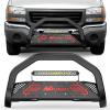 Nilight Bull Bar with Light fits 2003-2008 Honda Pilot, 2006-2015 Honda Ridgeline, 2001-2006 Acura MDX Front Bumper Grille Brush Push Guard with Skid Plate Licence Plate Hole Black(Chevy Silverado 1999-2006)