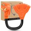 TT-30P to 5-15R/5-20R 3Prong Orange