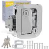 Nilight RV Door Lock Replacement with Paddle Deadbolt 100% Zinc Alloy Entry Locks Handle Latch 4 Keys Heavy Duty Enclosed Camping Locking Kit Fits RVs Campers Travel Trailers Horse Cargo Haulers(Chrome)