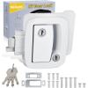 Nilight RV Door Lock Replacement with Paddle Deadbolt 100% Zinc Alloy Entry Locks Handle Latch 4 Keys Heavy Duty Enclosed Camping Locking Kit Fits RVs Campers Travel Trailers Horse Cargo Haulers(White)