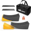 Nilight RV Leveler – 2 Pack Camper Leveling Blocks Ramp Support Dual Axles, Up to 35,000lbs, Fast RV Accessories Leveling System for Travel Trailer, Motorhome – Yellow(Yellow+Gray)