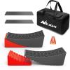 Nilight RV Leveler – 2 Pack Camper Leveling Blocks Ramp Support Dual Axles, Up to 35,000lbs, Fast RV Accessories Leveling System for Travel Trailer, Motorhome – Yellow(Red+Gray)