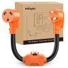 Nilight RV Locking Adapter Cord with Circuit Breaker Overload Protector 15 Amp to 50 Amp Plug 110V Electrical 10 Gauge Wire ETL Listed 5-15P to SS2-50R 15M/50F Weatherproof for RV Camper Caravan Van(30M/30F w/ Circuit Breaker)