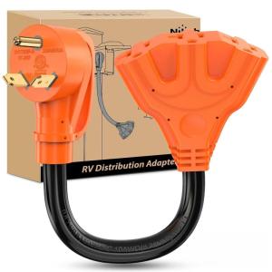 Nilight Dryer Adapter Cord 30 Amp to 30 Amp 3 Prong 125V 3750 Watt Pure Copper Old Dryer Outlet to New Dryer Plug Conversion Heavy Duty 10 Gauge Wire 10-30P to 14-30R 30M/30F(TT-30P to 5-15R/5-20R 3Prong Orange)