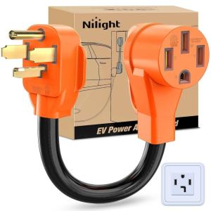Nilight Dryer Adapter Cord 30 Amp to 30 Amp 3 Prong 125V 3750 Watt Pure Copper Old Dryer Outlet to New Dryer Plug Conversion Heavy Duty 10 Gauge Wire 10-30P to 14-30R 30M/30F(New dryer plug to EV)