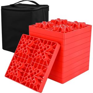 Nilight RV Leveling Blocks 10 Pack Interlocking Design Stabilizer Block Customizable Height with Carrying Bag for Rv Camper Travel Trailer(10 Pack)