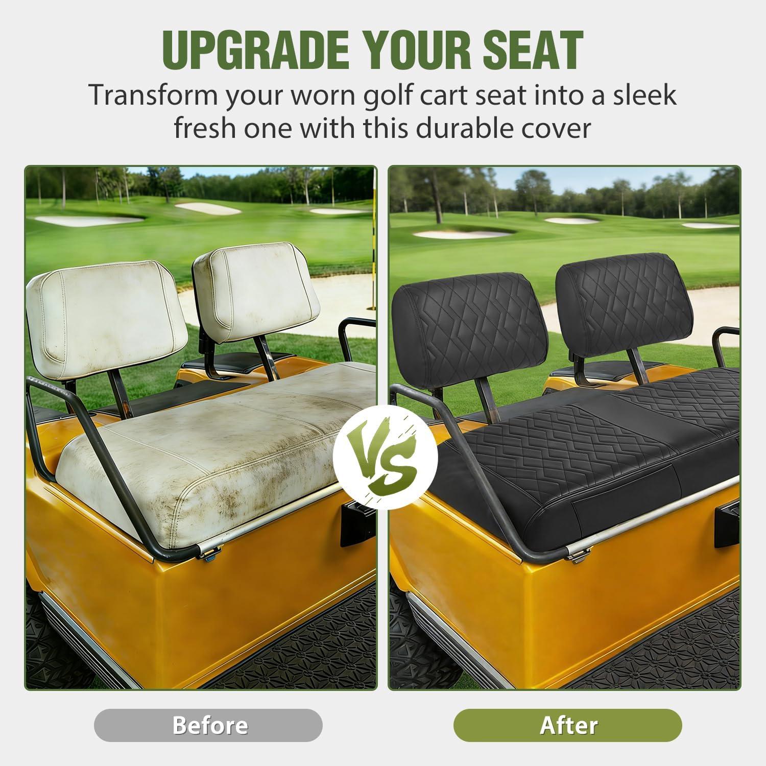 image:imageNilight Golf Cart Front Seat Cover Thick PVC Leather Diamond Design Breathable AllSeason Covers Water Repellent Scratch Resistant Easy to Install for Club Car DS 19822000