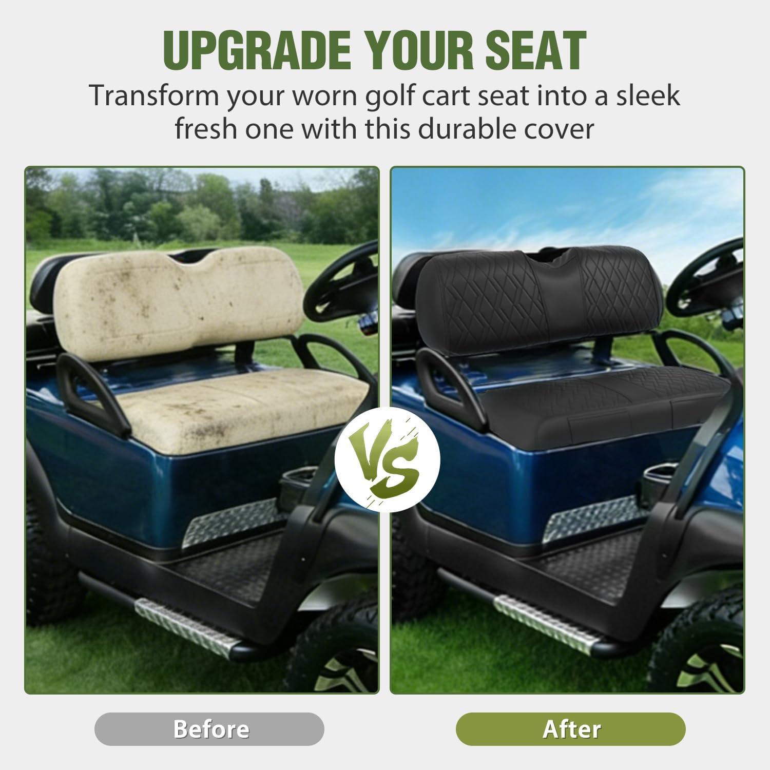 image:imageNilight Golf Cart Front Seat Cover Thick PVC Leather Diamond Design Breathable AllSeason Covers Water Repellent Scratch Resistant Easy to Install for EZGO TXT 19942013RXV
