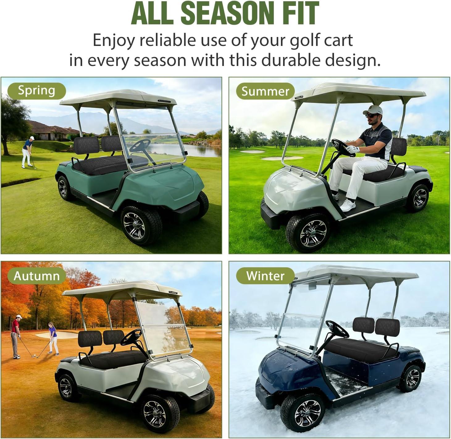 image:imageNilight Golf Cart Front Seat Cover Thick PVC Leather Diamond Design Breathable AllSeason Covers Water Repellent Scratch Resistant Easy to Install for Club Car DS 19822000