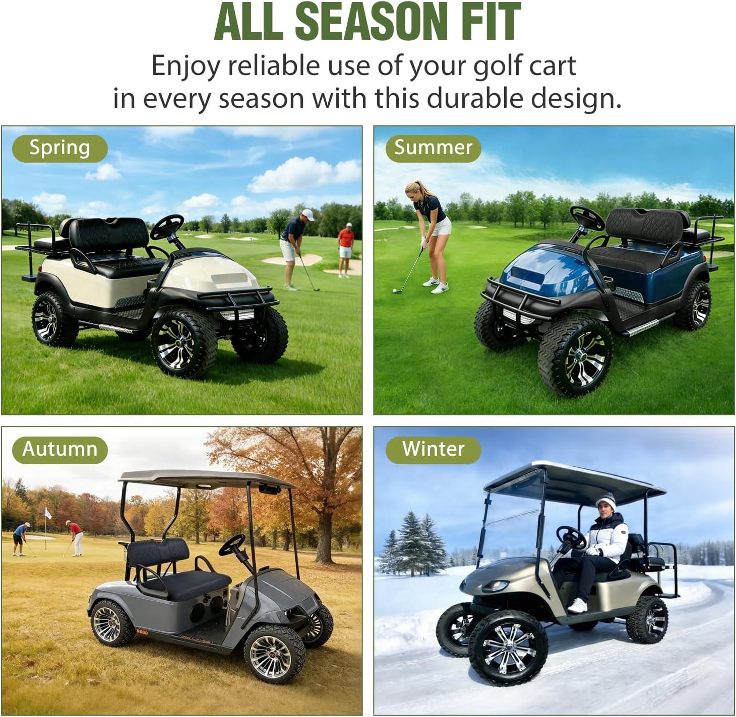 image:imageNilight Golf Cart Front Seat Cover Thick PVC Leather Diamond Design Breathable AllSeason Covers Water Repellent Scratch Resistant Easy to Install for EZGO TXT 19942013RXV