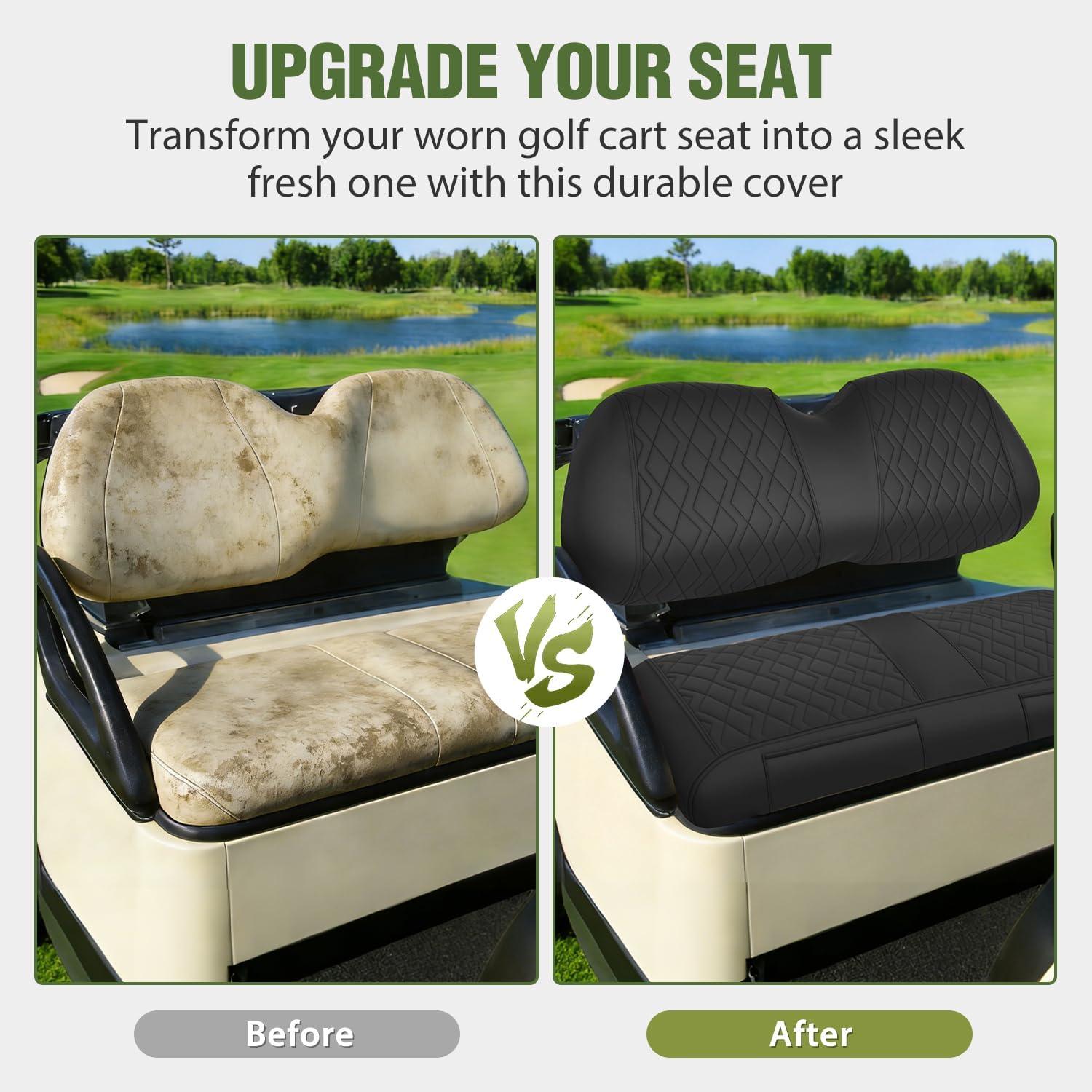 image:imageNilight Golf Cart Front Seat Cover Thick PVC Leather Diamond Design Breathable AllSeason Covers Water Repellent Scratch Resistant Easy to Install for Club Car Precedent 20042019