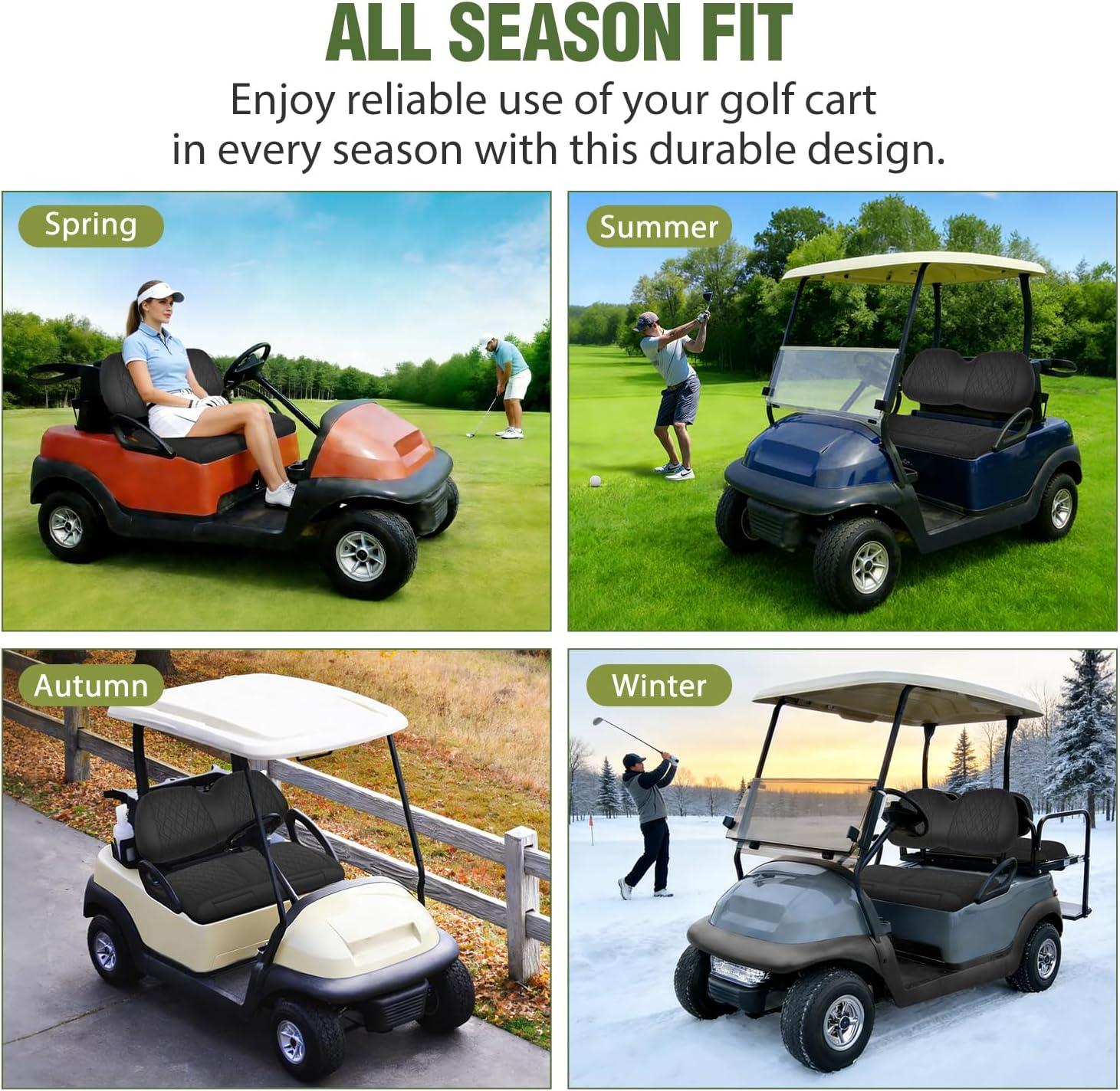 image:imageNilight Golf Cart Front Seat Cover Thick PVC Leather Diamond Design Breathable AllSeason Covers Water Repellent Scratch Resistant Easy to Install for Club Car Precedent 20042019