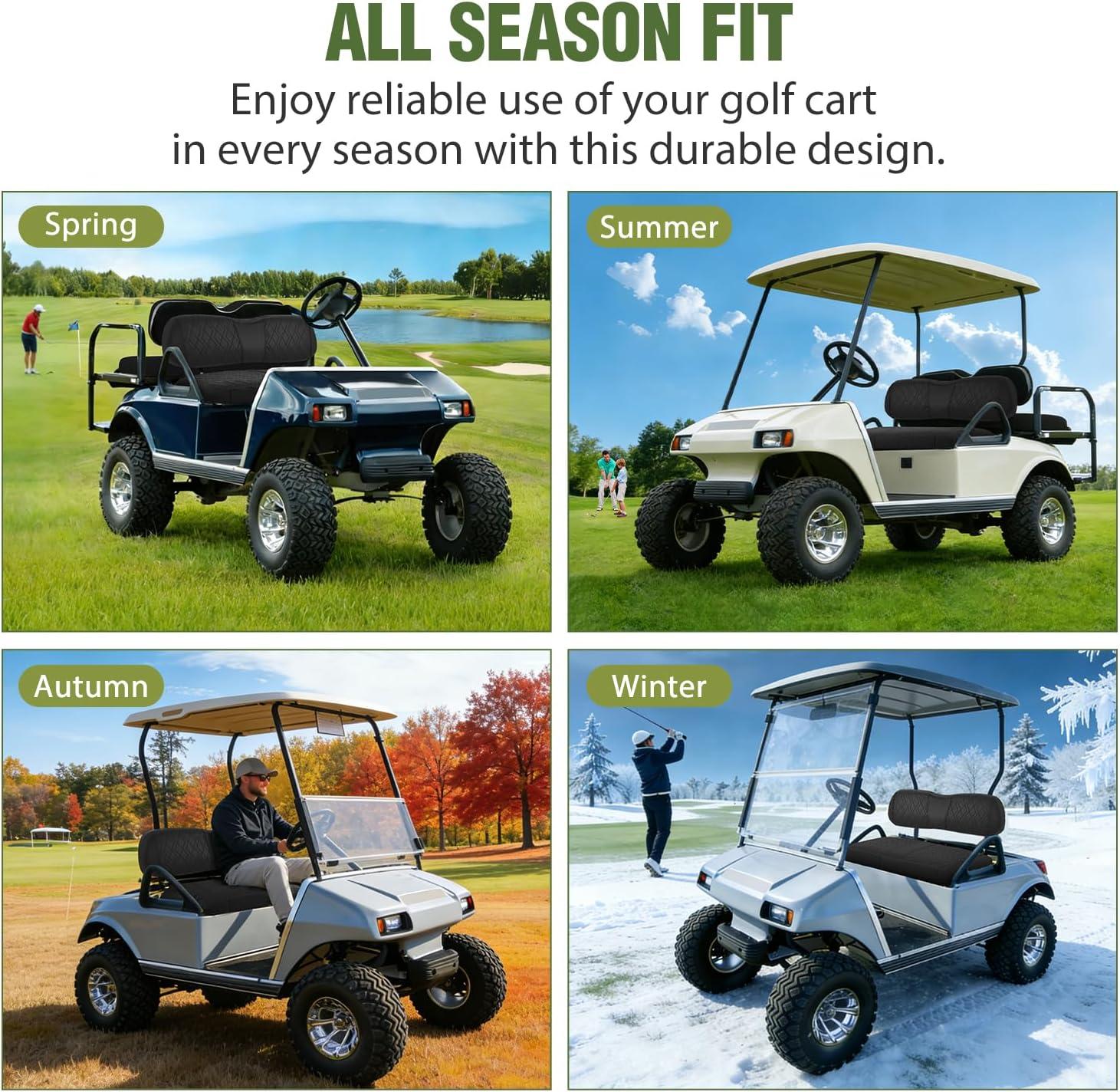 image:imageNilight Golf Cart Front Seat Cover Thick PVC Leather Diamond Design Breathable AllSeason Covers Water Repellent Scratch Resistant Easy to Install for Club Car DS 20002026