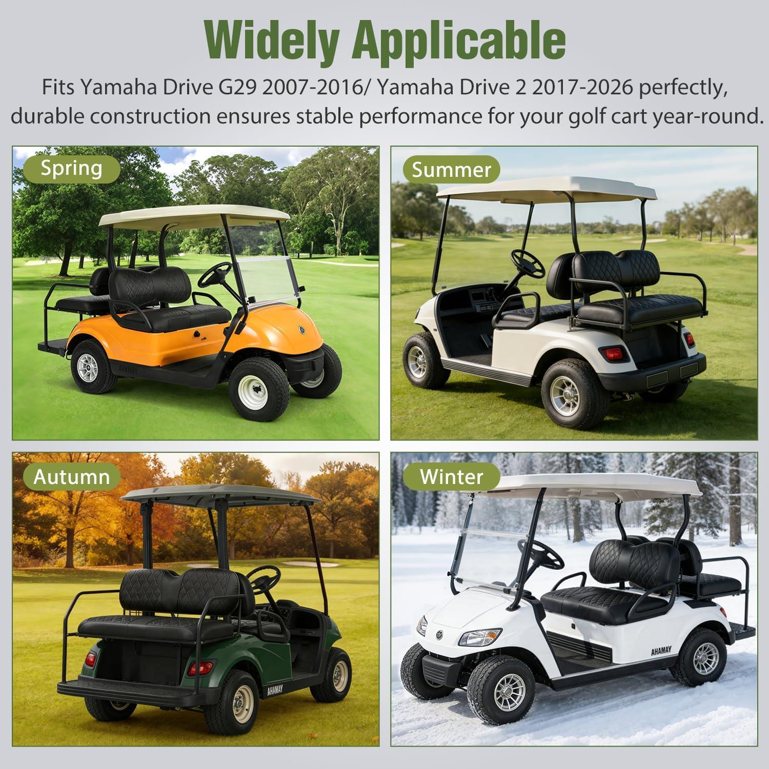 image:imageNilight Golf Cart Seat Covers Kit Front and Rear Waterproof Sun Scratch Resistant Leather Diamond Stitching No Staple AllSeason Protection for Yamaha Drive G29 20072016 Yamaha Drive 2 20172026
